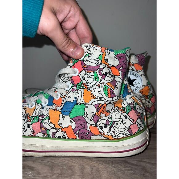 Converse Chuck Taylor Multicolor Shoes Faces Party High All Star Sneakers 12 - Picture 7 of 9
